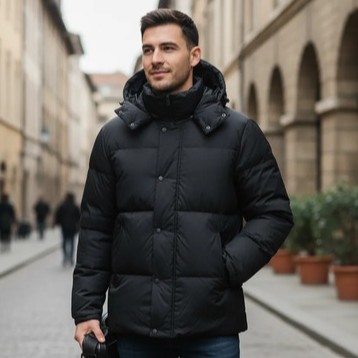 Campera Abrigo Hombre Importada Negro