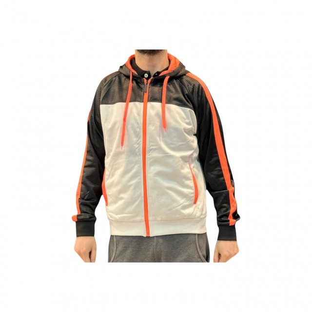 Campera Acetato Importaba Blanco Negro Naranja