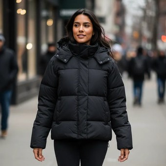 Campera Abrigo Mujer Importada Negro