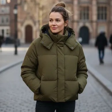 Campera Abrigo Mujer Importada Verde Oliva
