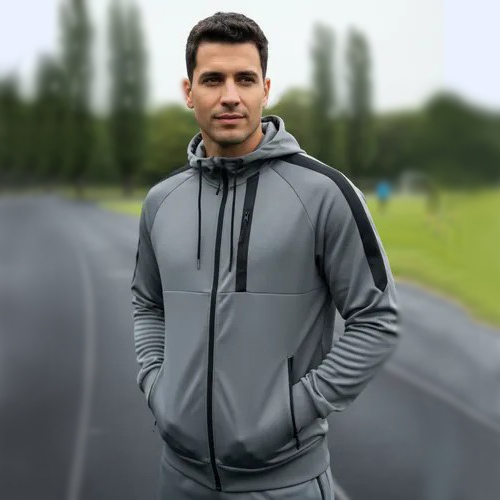 Conjunto Campera con Pantalón Importada Gris/Negro