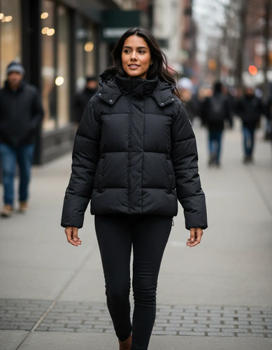 Campera Abrigo Mujer Importada Negro