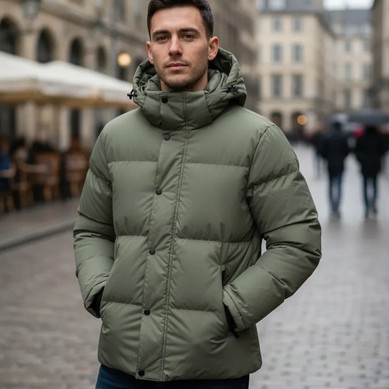 Campera Abrigo Hombre Importada Verde Militar