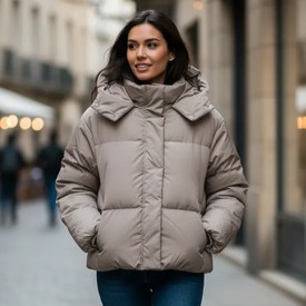Campera Abrigo Mujer Importada Beige