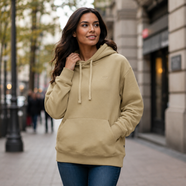 Buzo Algodón c/capucha dama Saint Beige