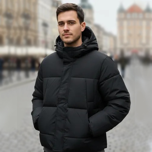 Campera Abrigo Hombre Importada Negro