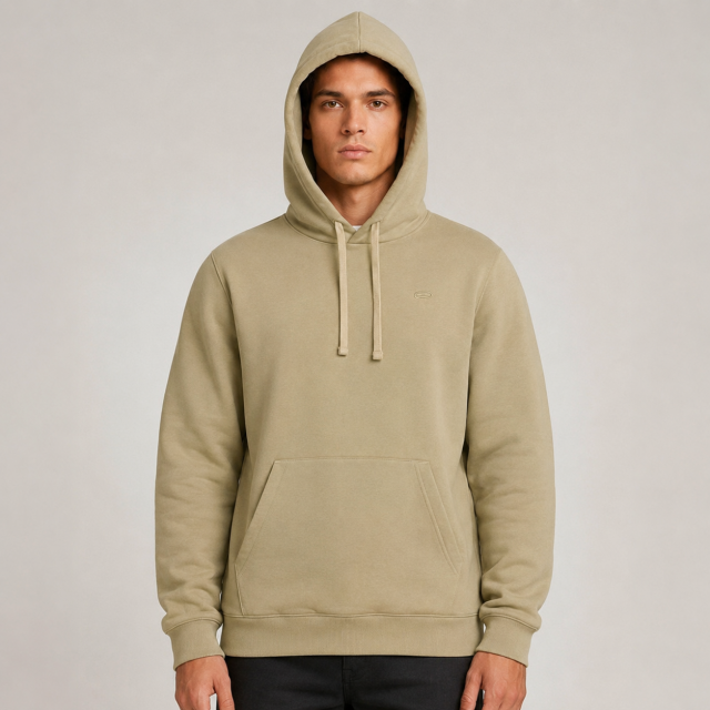 Buzo algodón c/capucha hombre Saint Beige