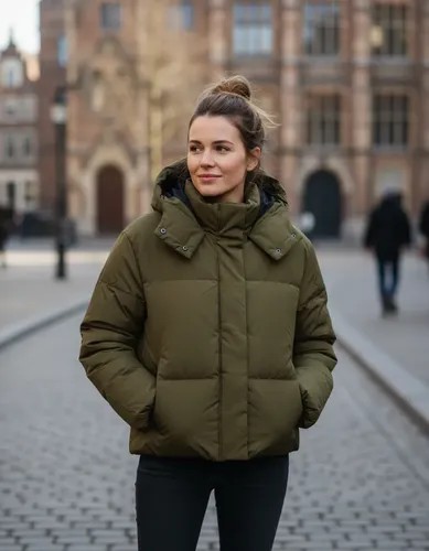 Campera Abrigo Mujer Importada Verde Oliva